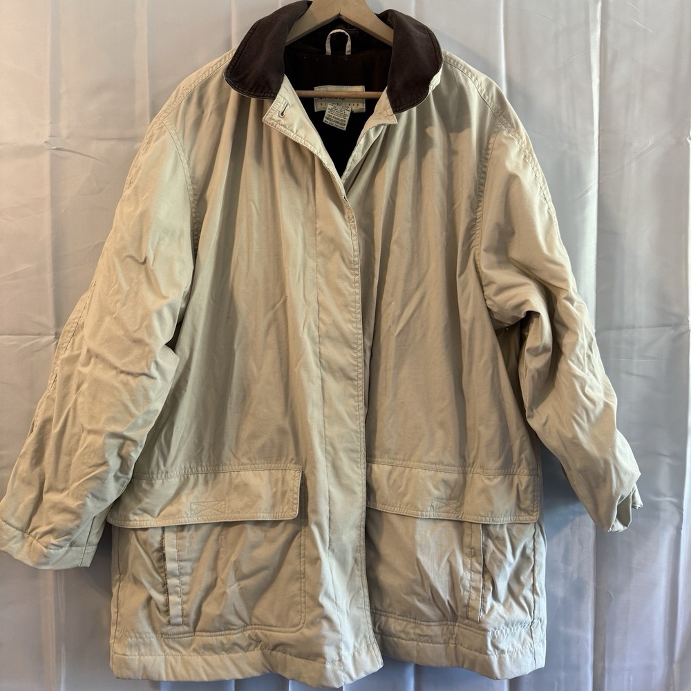 Vintage Eddie Bauer Coat Lined Jacket Womens XL Workwear Barn Top Chores Tan